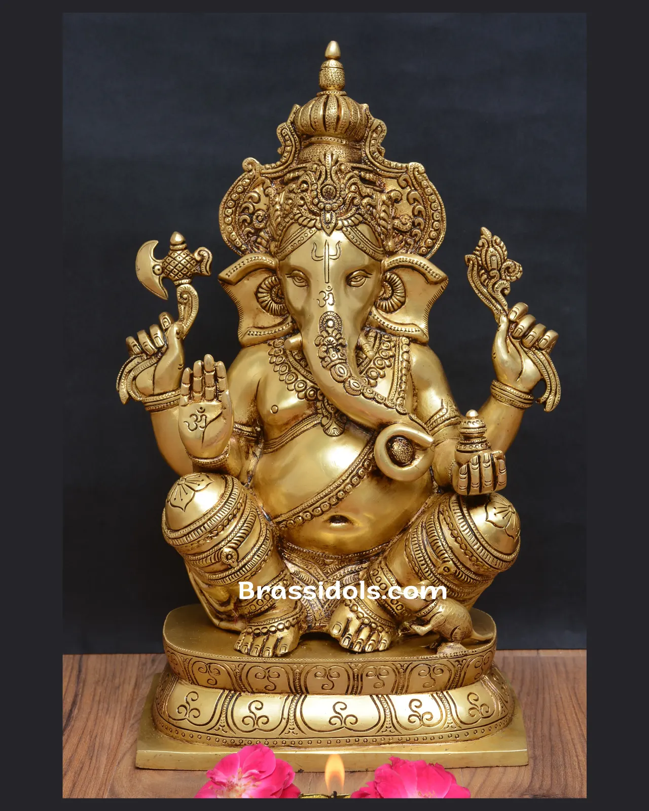 Brass Ganesha idol- 15 inches - image 1