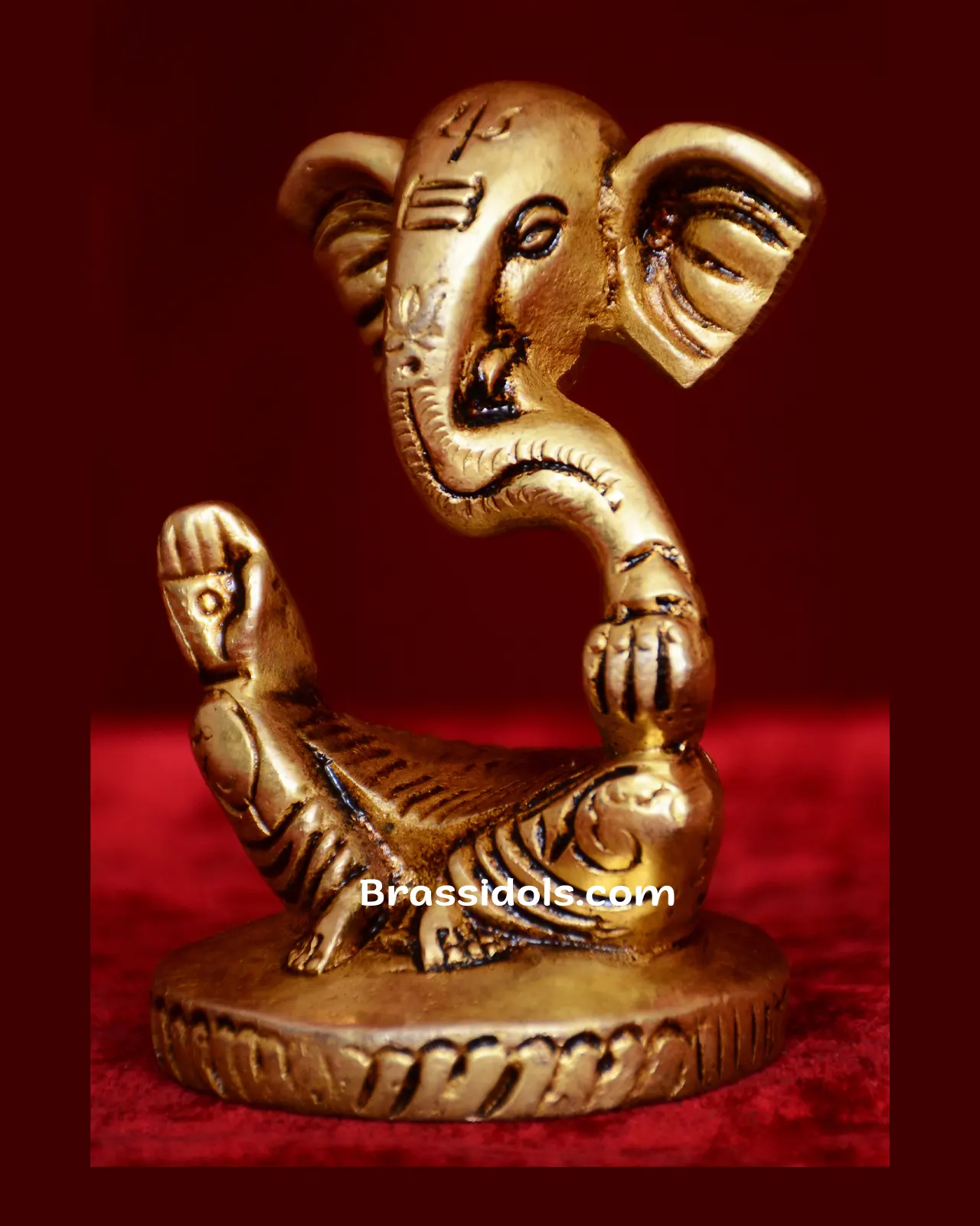Brass Modern ganesha idol - 3 inches - image 3
