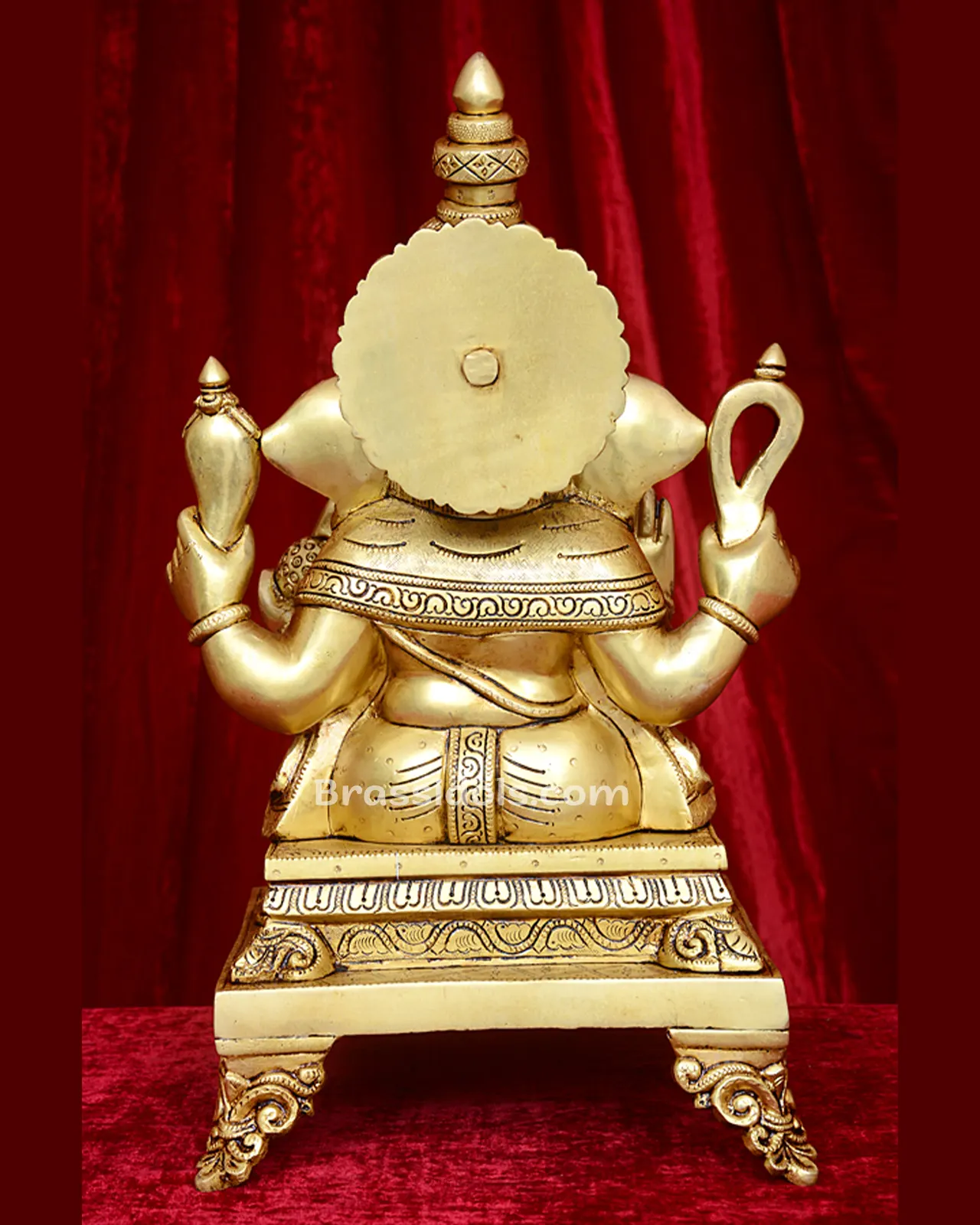 Brass Double Choki Ganesha idol 18 inches - image 4