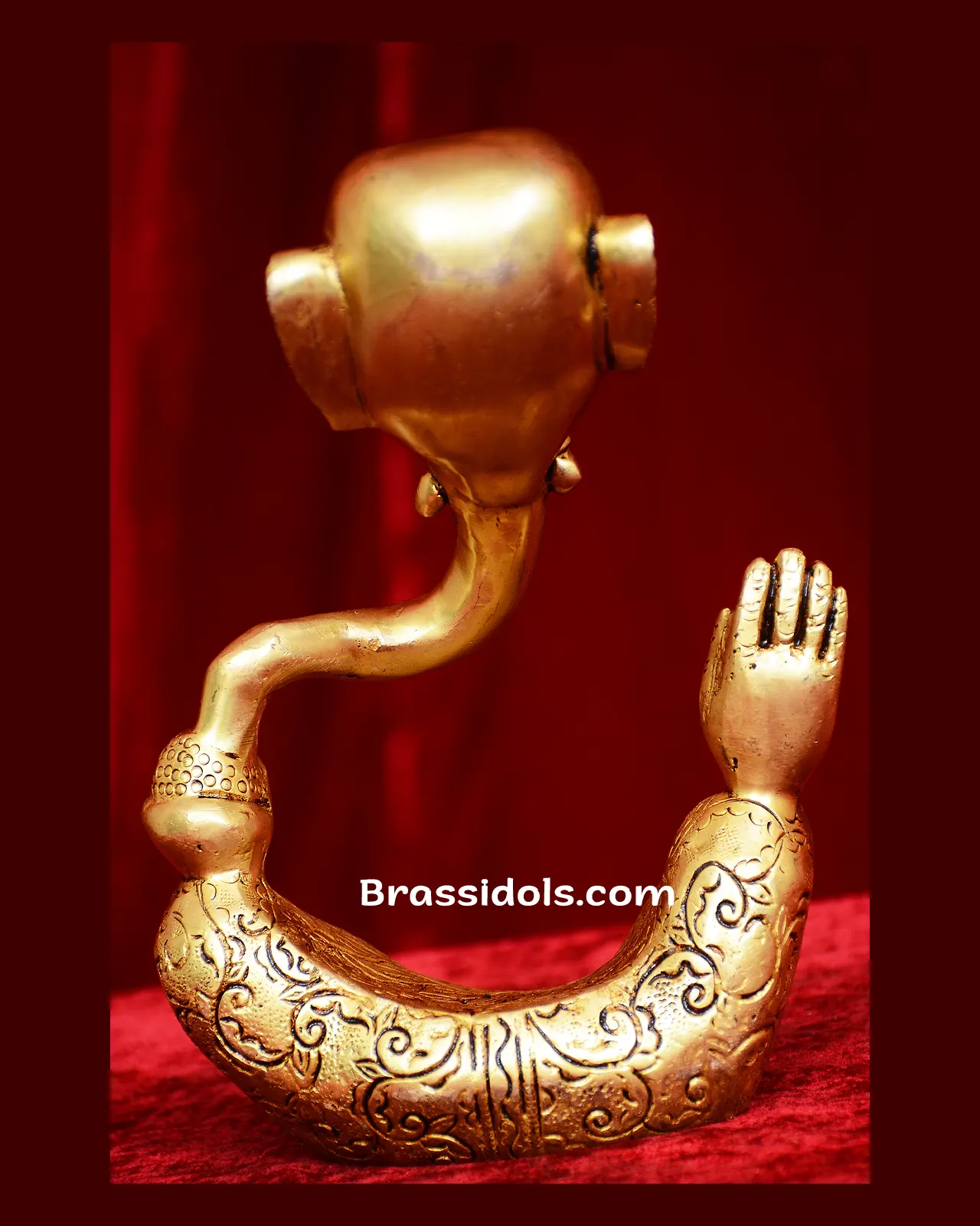 Brass Modern ganesha idol - 7.5 inches - image 4