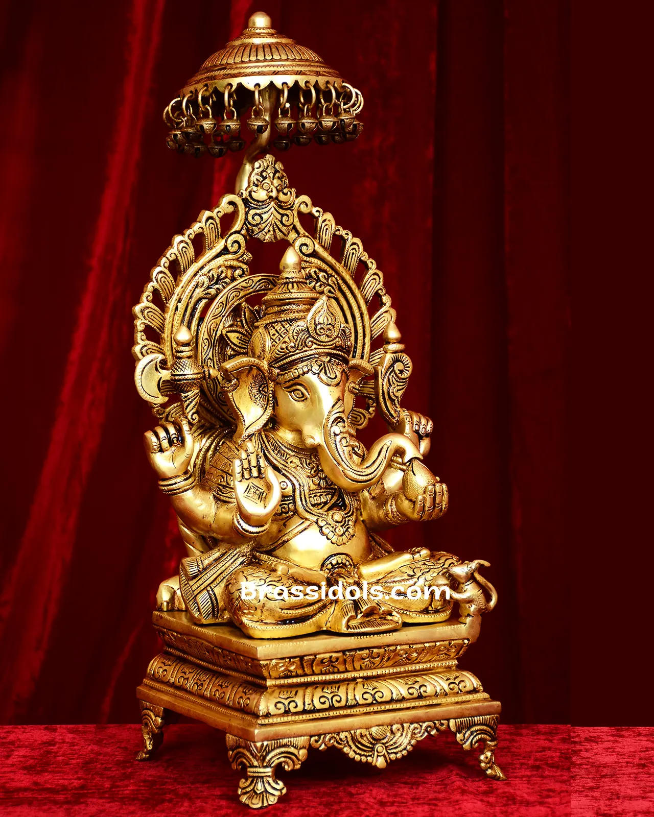 Frame Thiruvachi with umbrella Ganesha - 20 inches - image 2