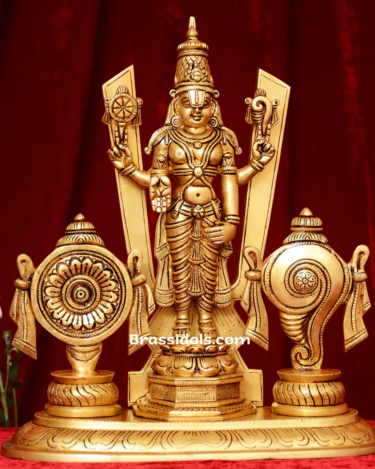 Lord Balaji Idol with Shankh Chakra Base - image 1