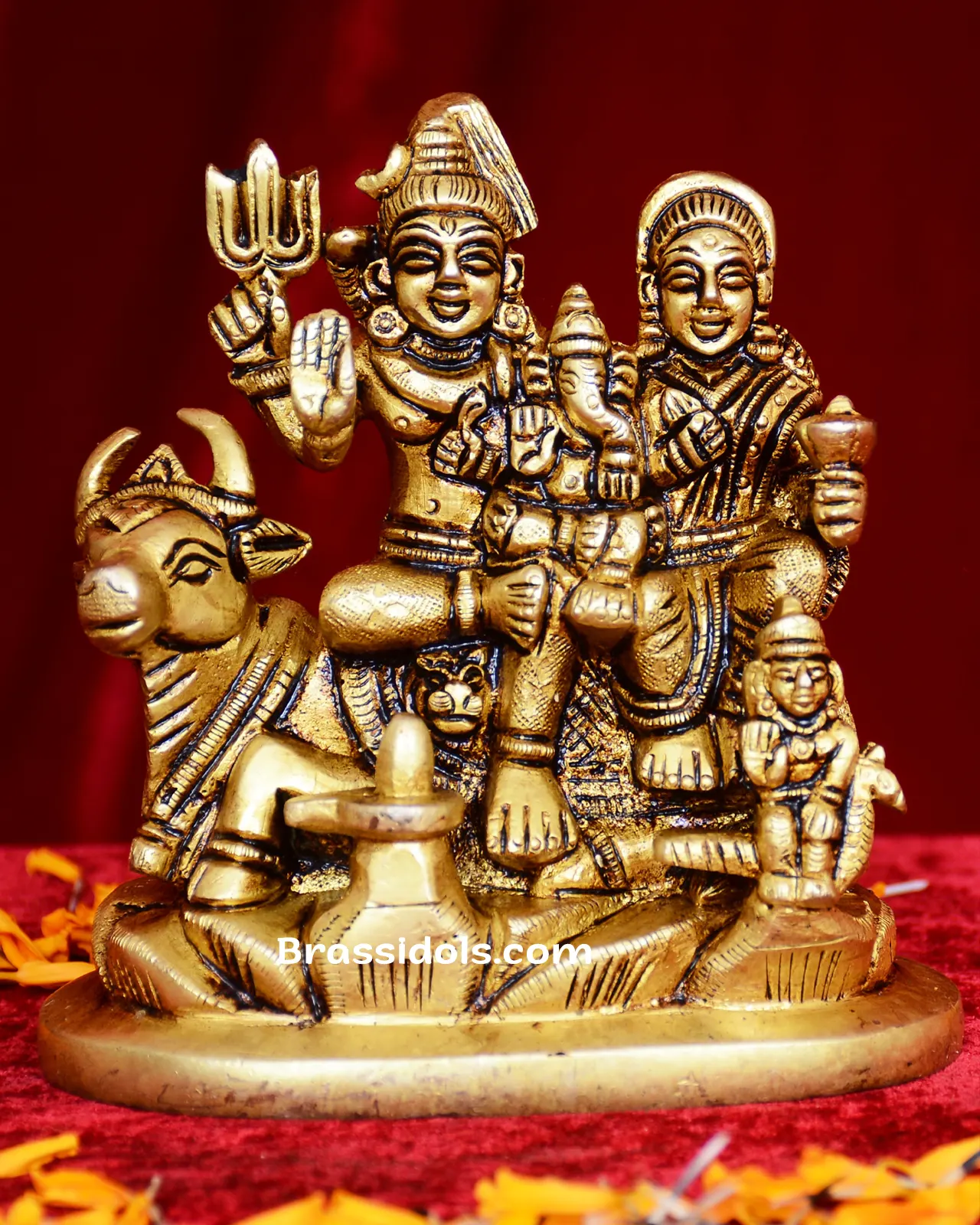 Nandi Shiva Family Oval Base - image 1