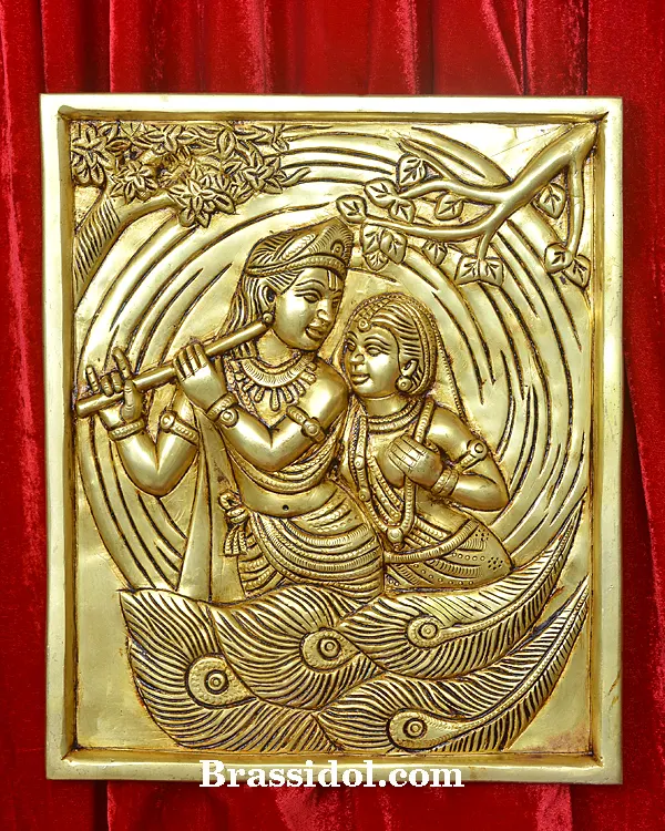Radha Krishna Hanging Plate - image 1