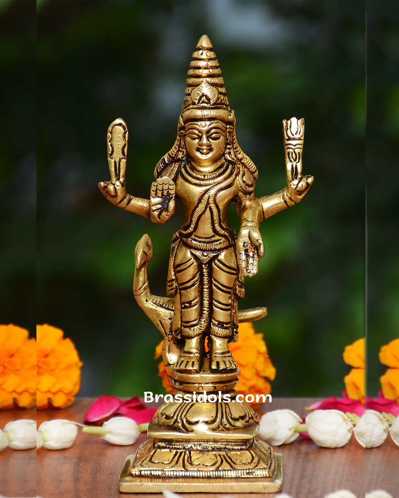 Elegant Murugan with Peacock Brass Idol - image 1