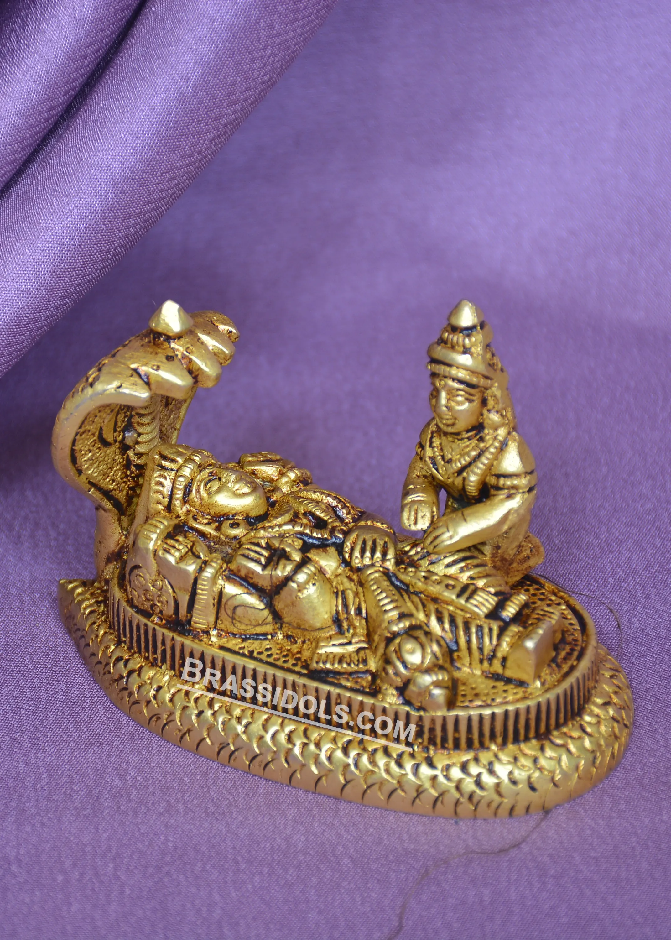 Brass Laxmi Vishnu Saiya 2 Inch - image 1
