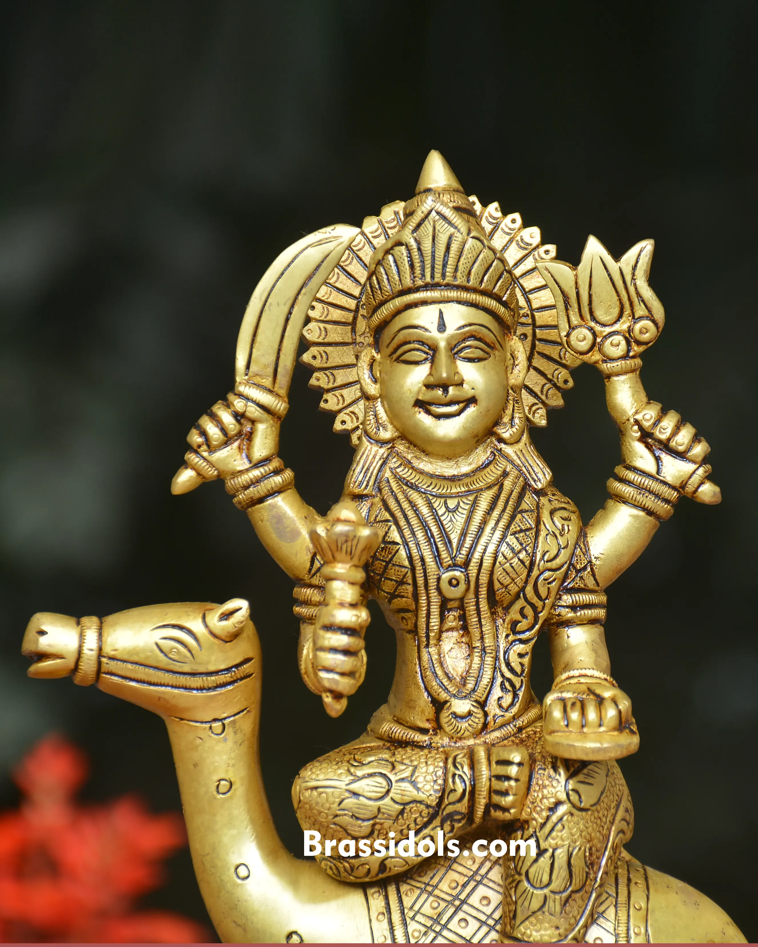 BRASS CAMEL DEVI IDOL - image 2