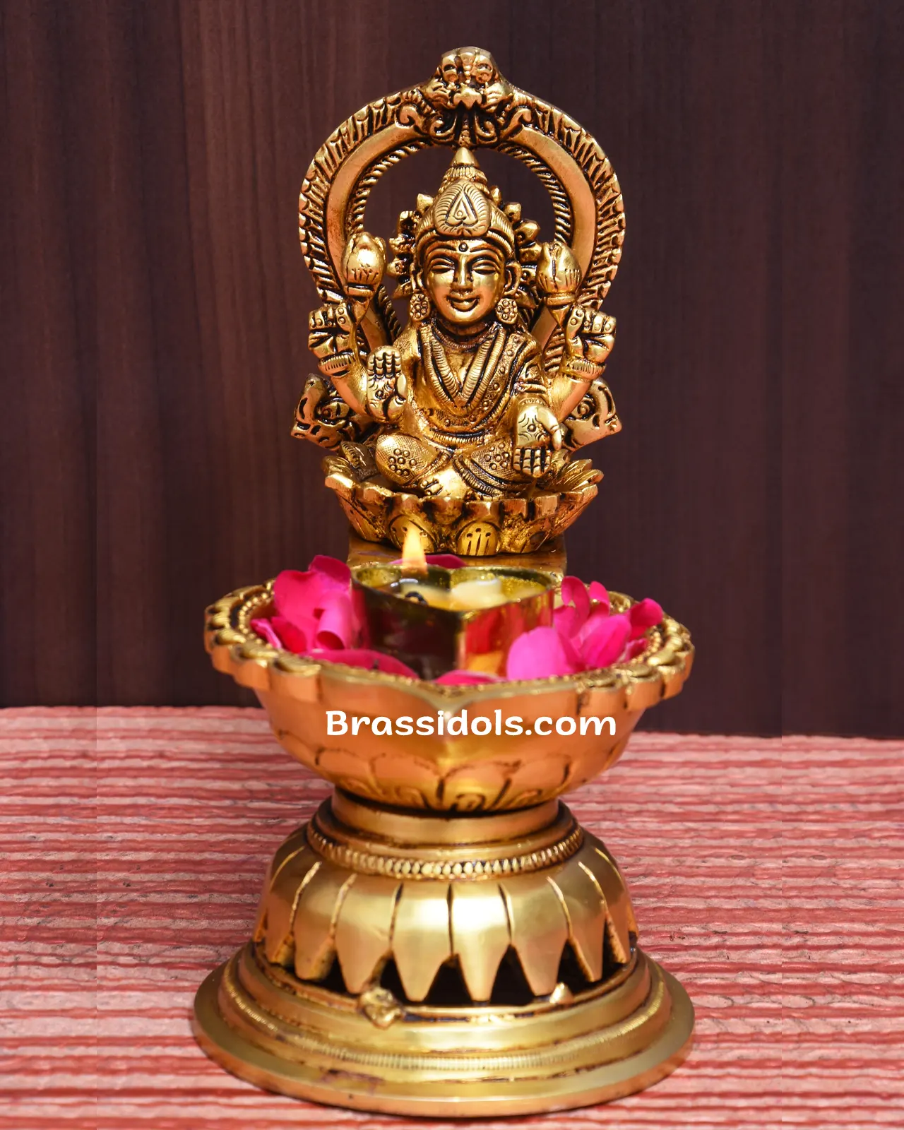 Brass Laxmi Deepak - image 1