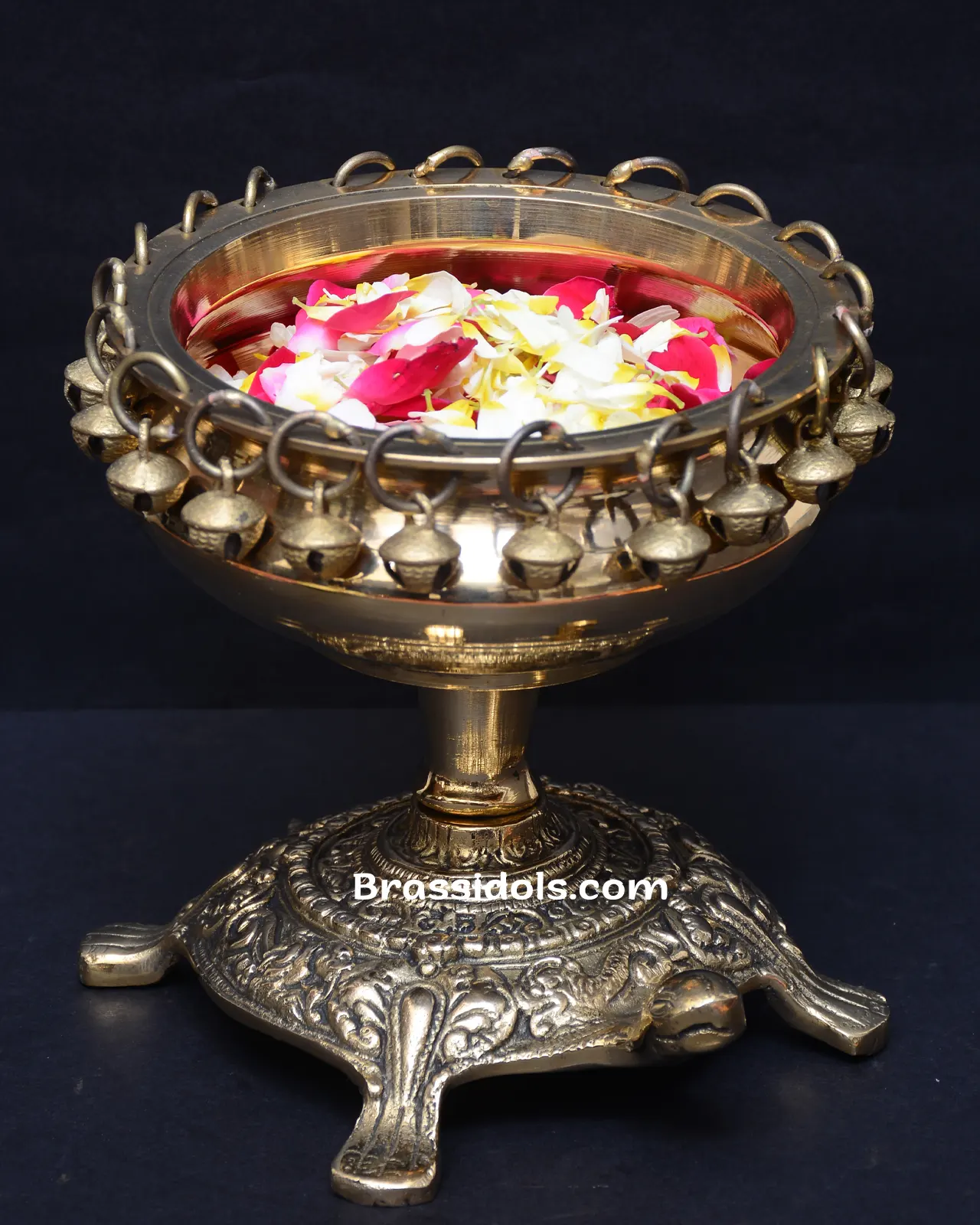 Brass Tortoies Stand Urli - image 1