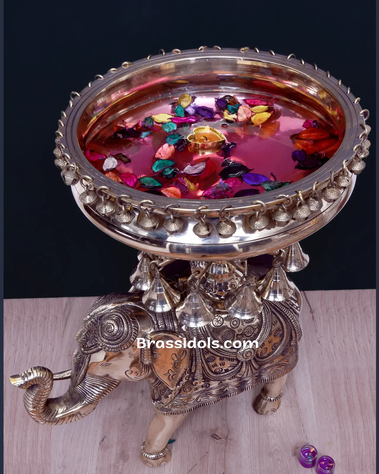 Brass Elephant Urli - image 2