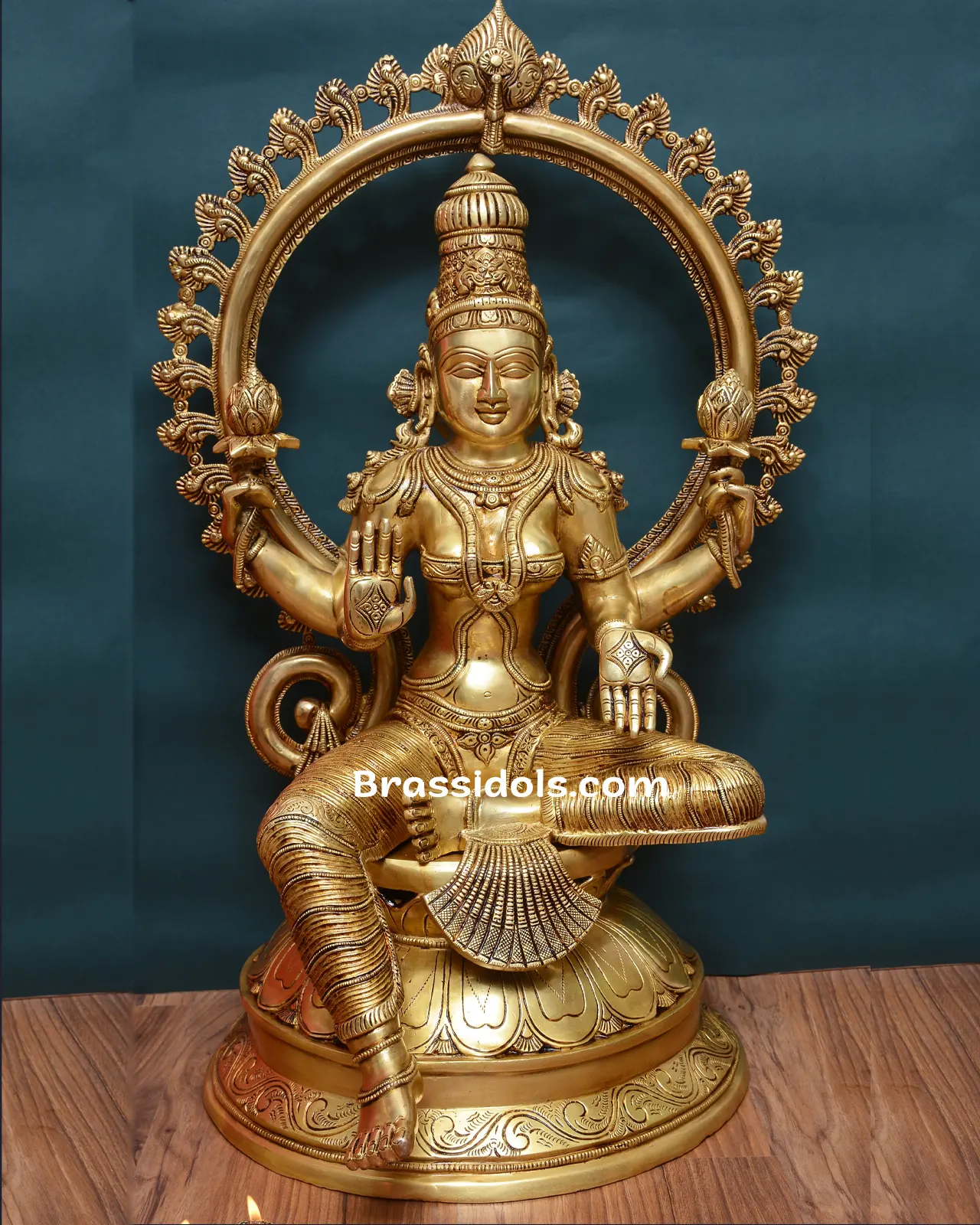 Brass Frame Laxmi - image 1