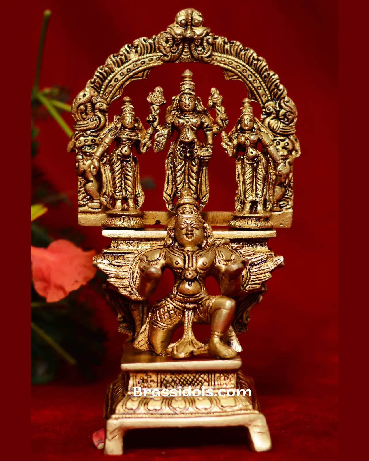 Brass Sitting Garun With Balaji Set - image 1