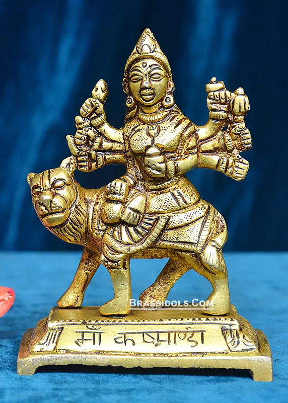 Brass Nav Durga Set 4.5" - image 2