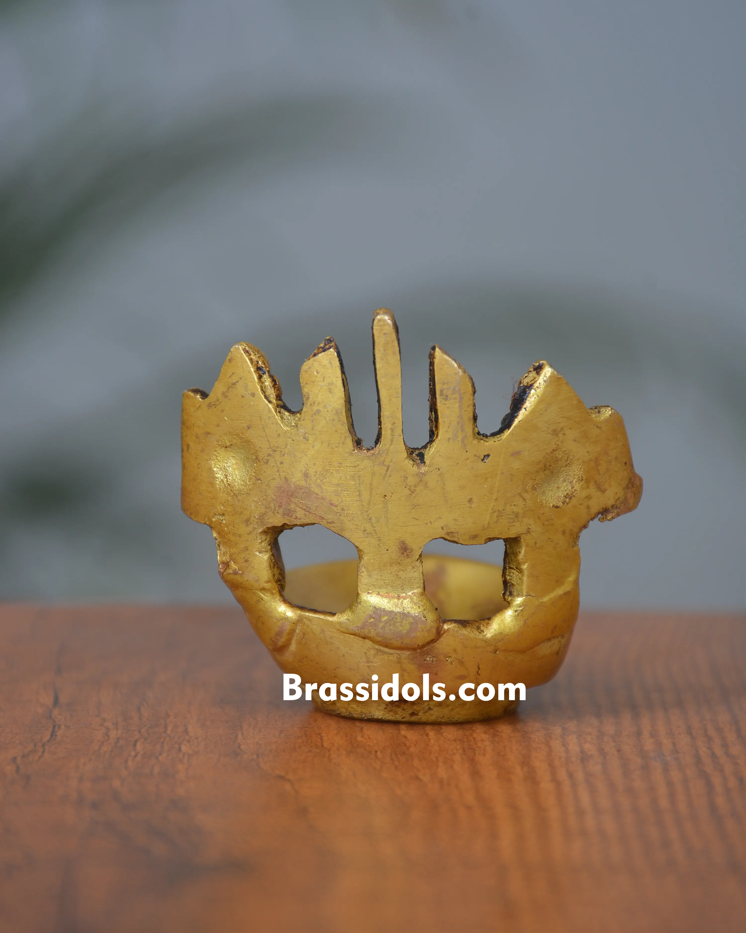 Shanku Chakra Namam Brass Statue - 100 gm - image 2