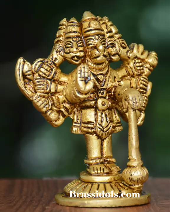 Standing Panchmuki Hanuman With Base - image 2