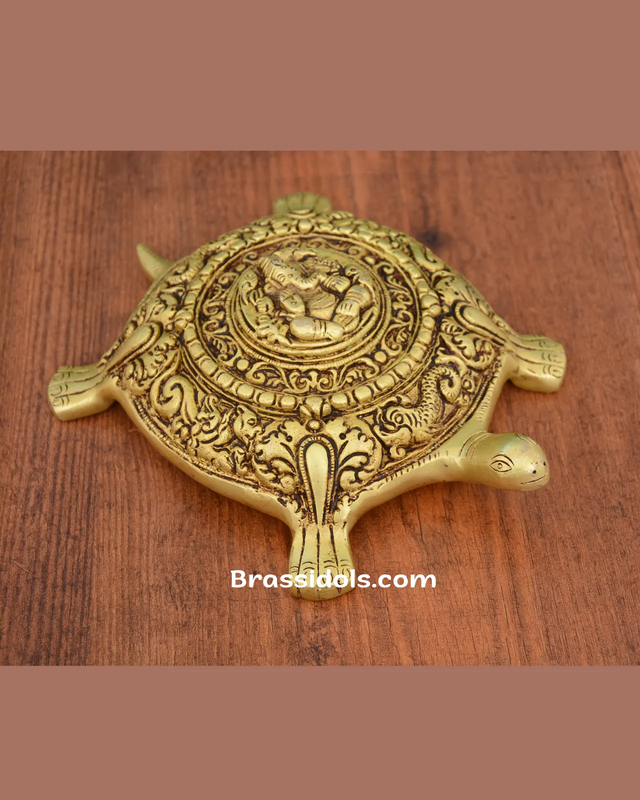 Brass Tortoies Ganesh (3 Inch) - image 2