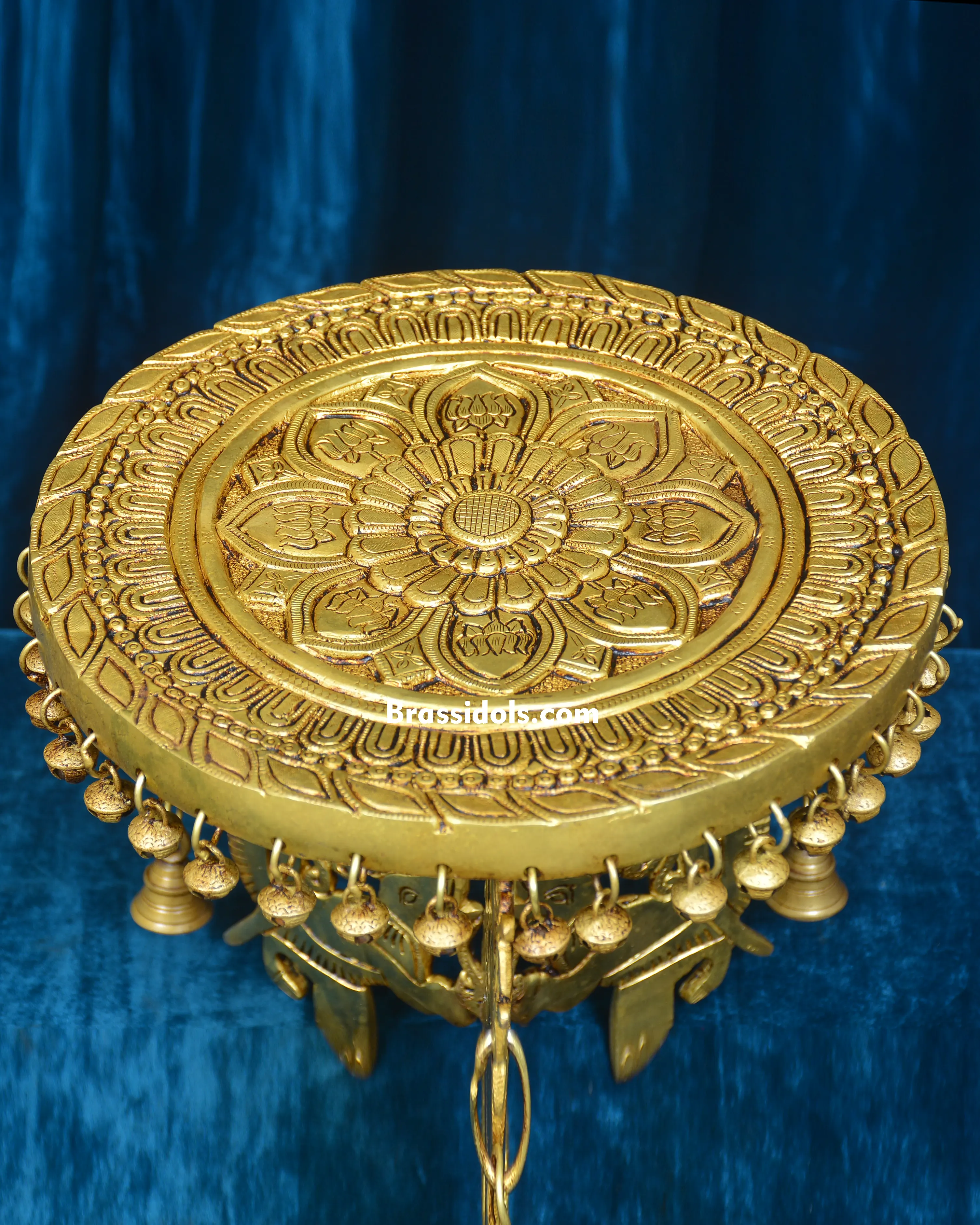 BRASS GHUNGHROO BELLS ROUND CHOKI - image 2