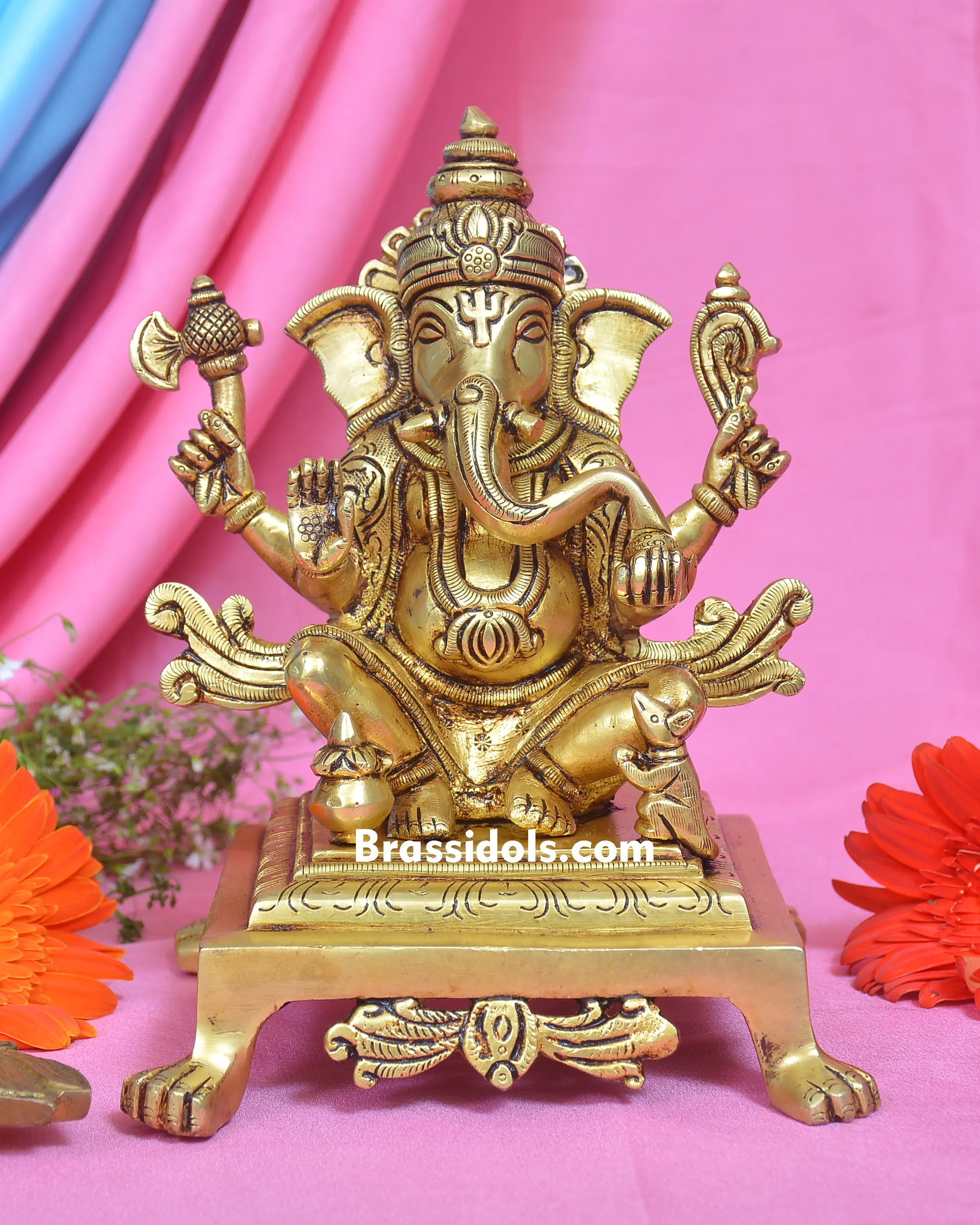 BRASS CHOKI GANESH - image 1