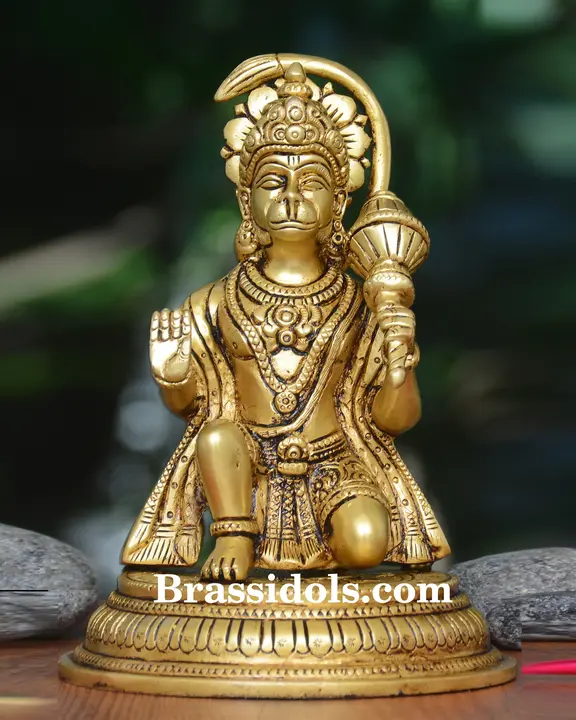 Sitting Hanuman with Gol Base - image 1