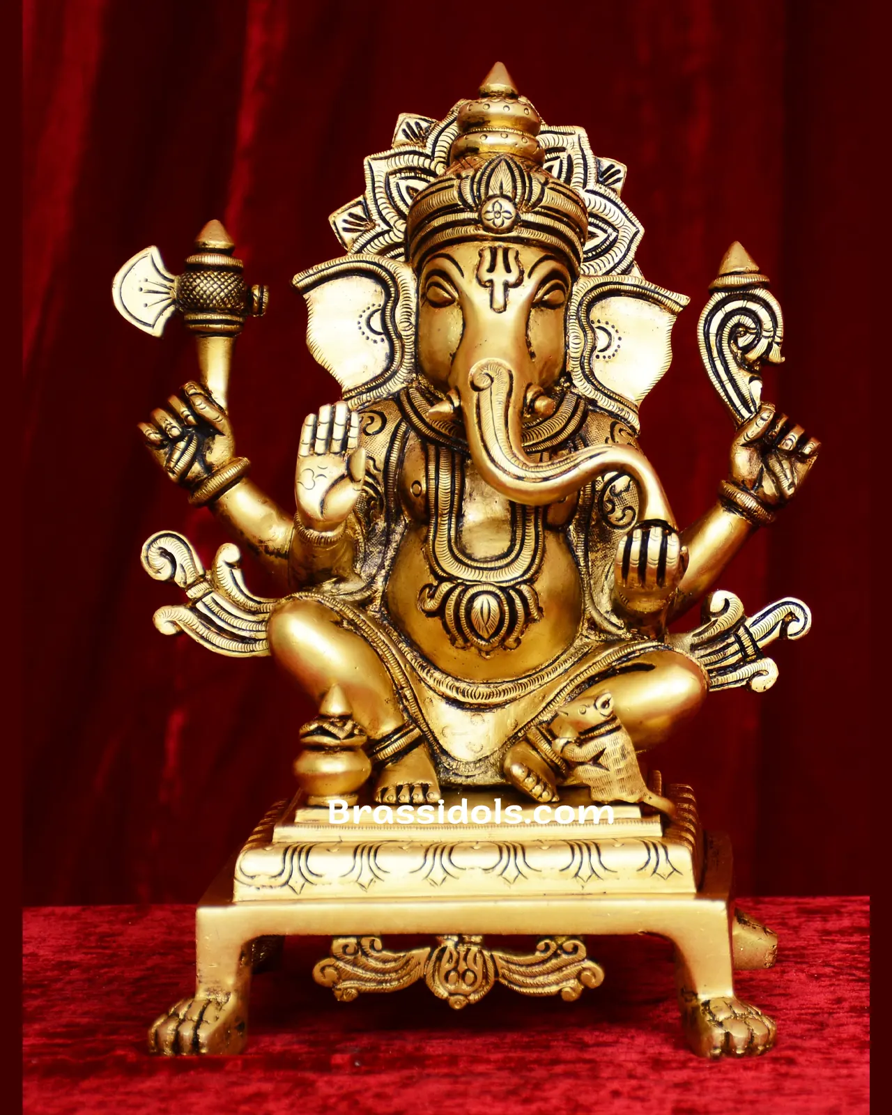 Brass Choki Ganesh Ganesha- 15 inches - image 1