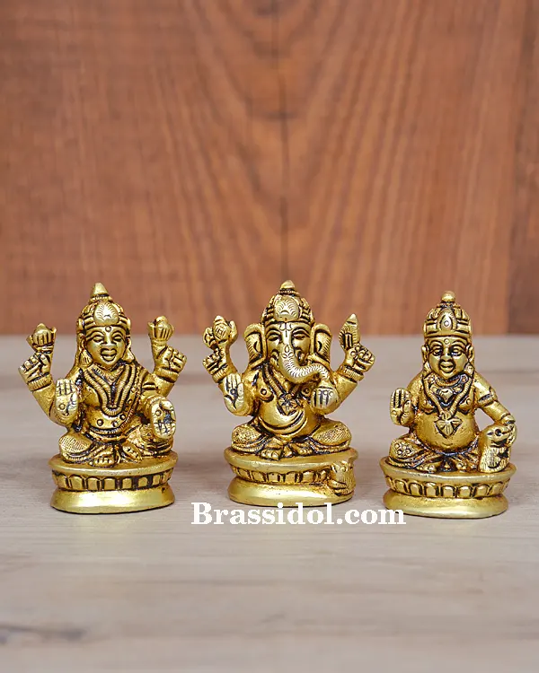 Lakshmi Ganesh Oval Base 400gm - image 1