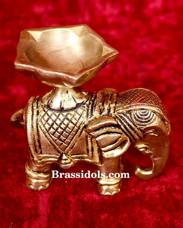 Designed Elephant with Deepak - image 2
