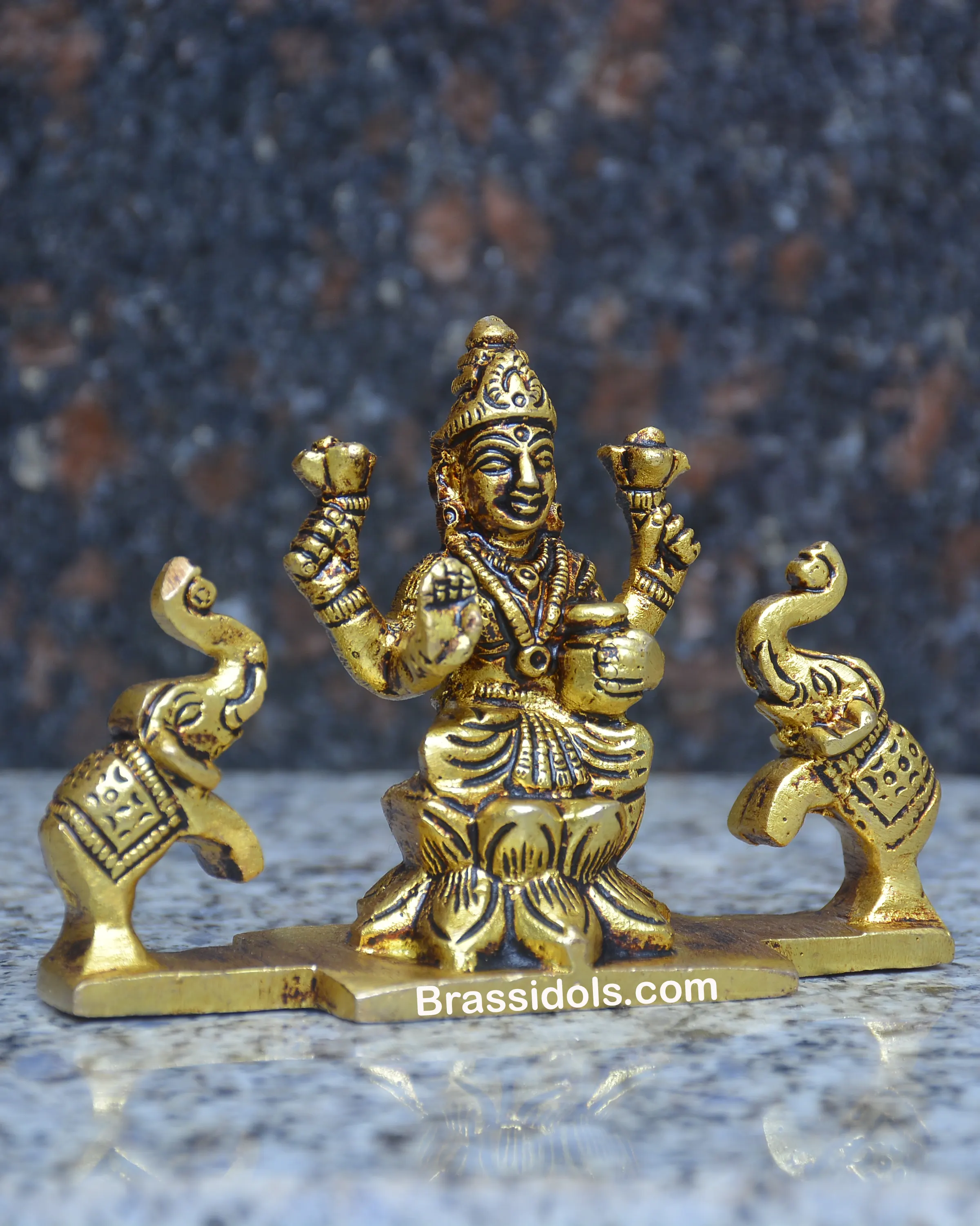 SITTING KAMAL LAXMI WITH ELEPHANT - image 2