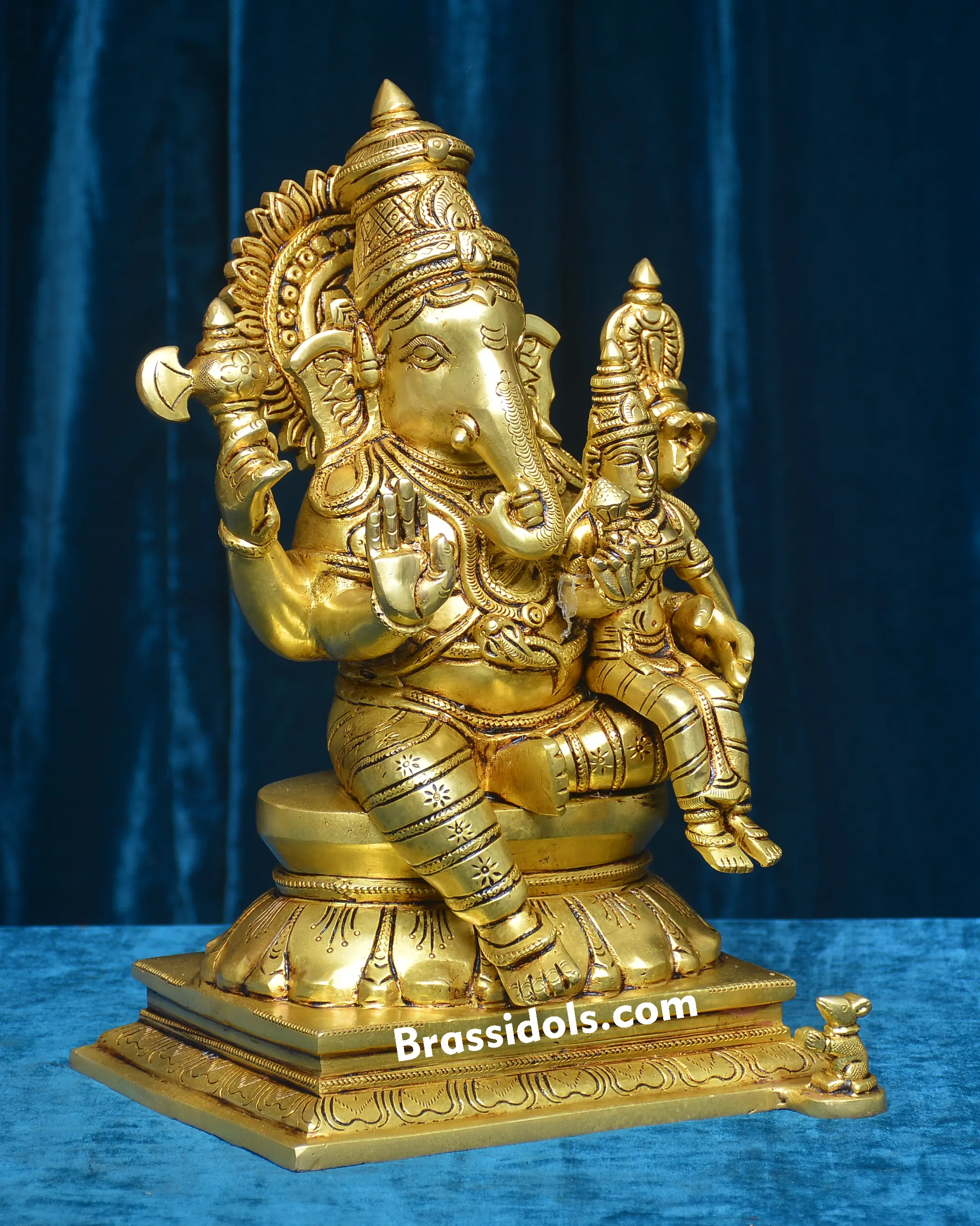 GANESH SITTING LAXMI ON LAP - image 2