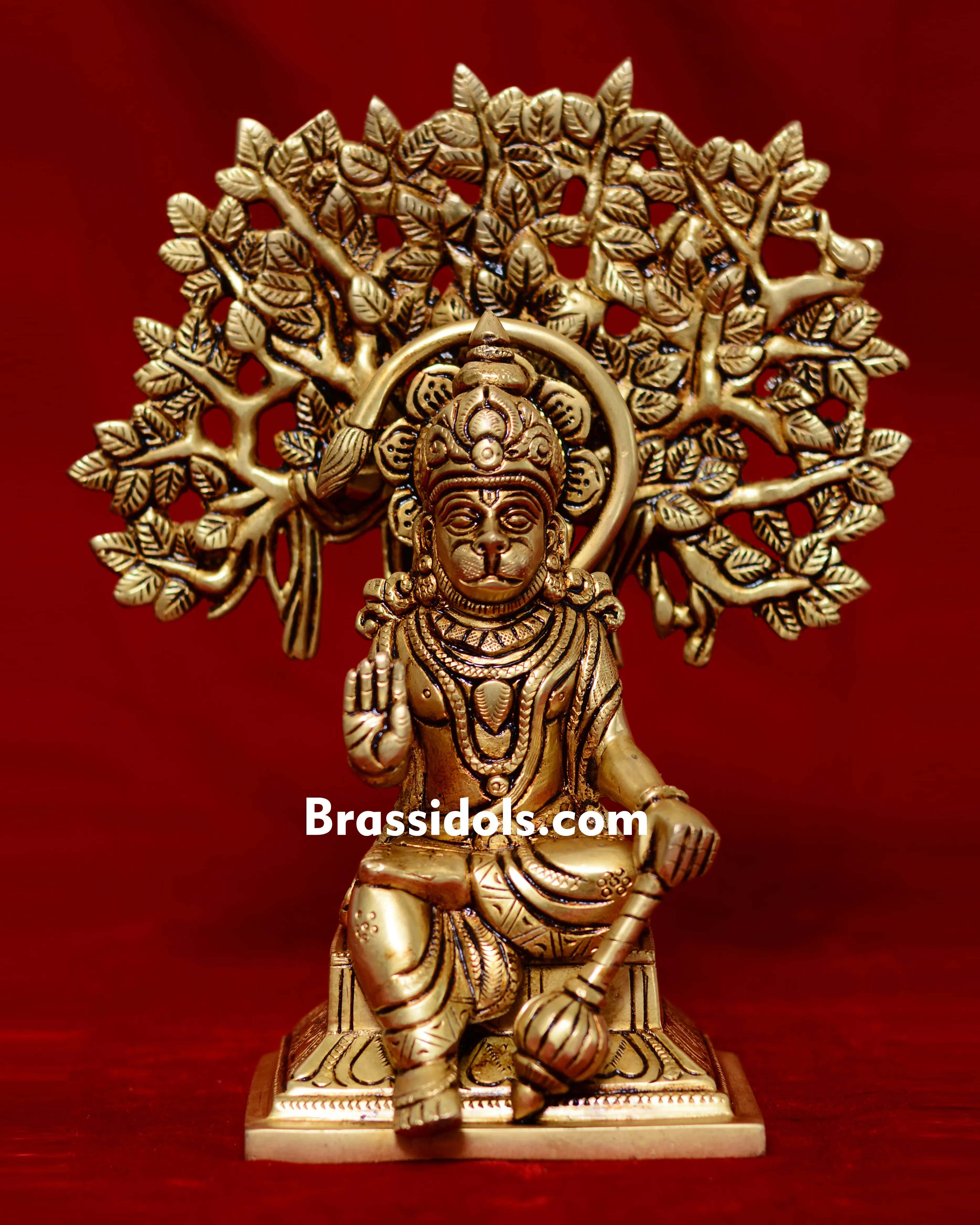 Tree Sitting Hanuman with Base - image 1
