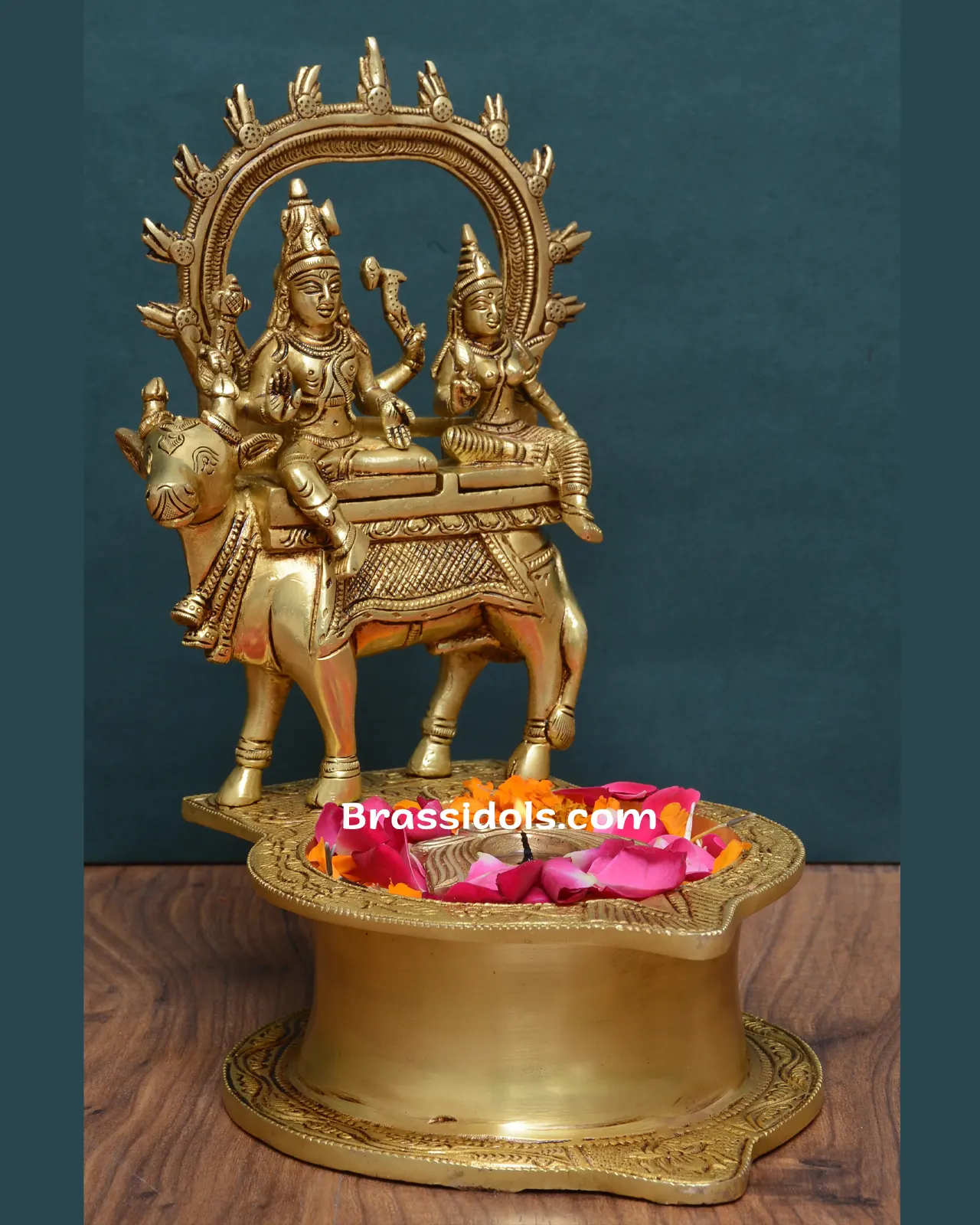Divine Sivan Parvathi Brass Deppam - 10 Inches - image 2