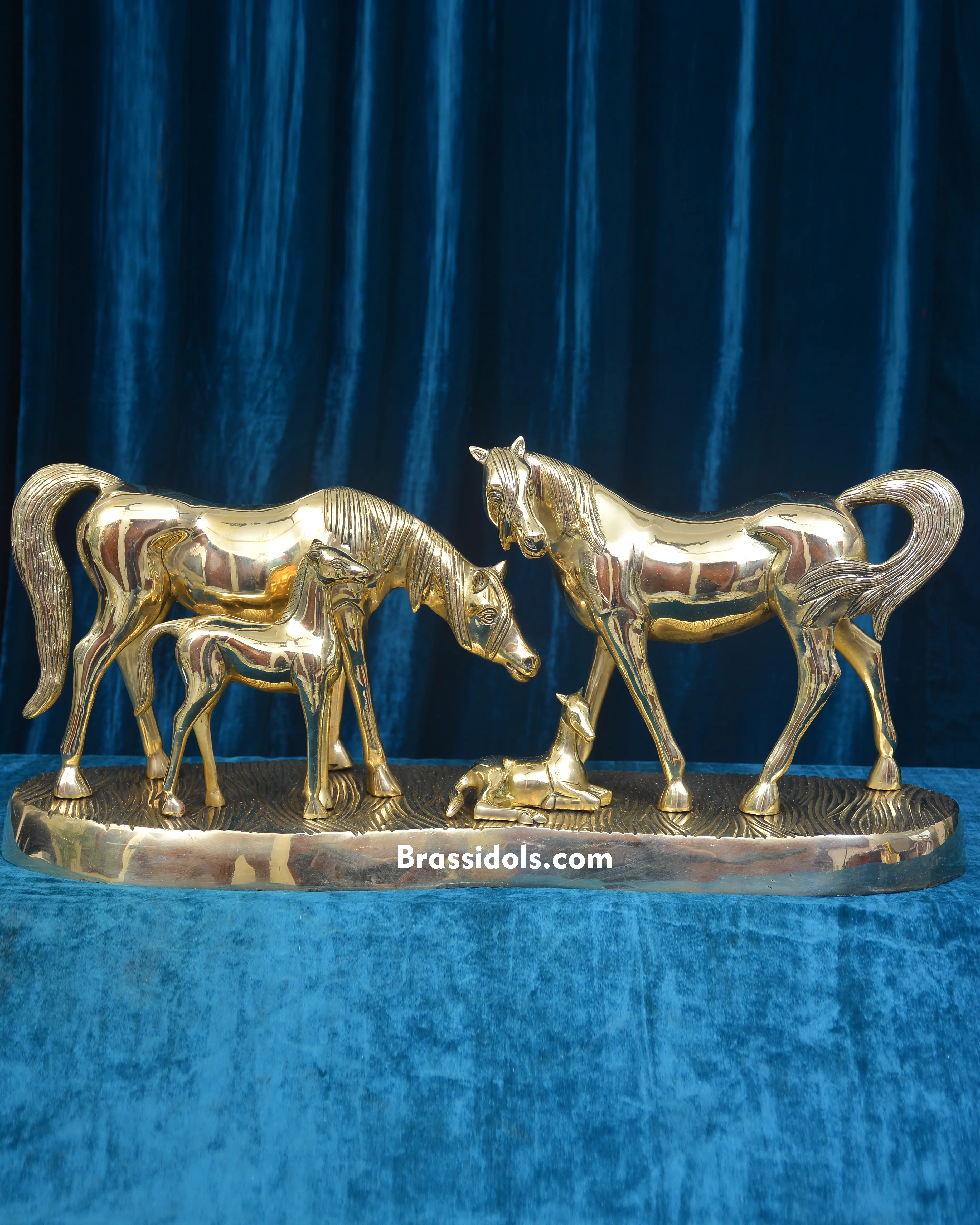 BRASS HORSE SET - image 1