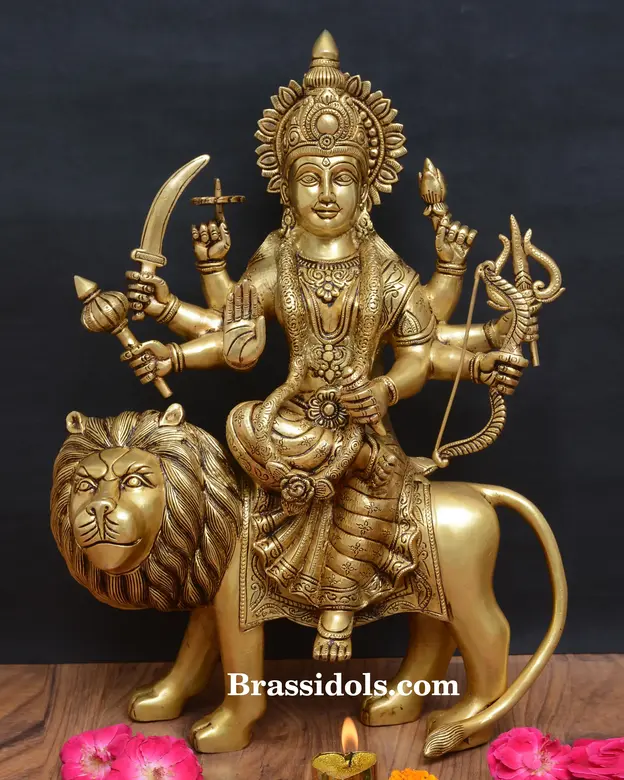 Brass Durga (16 Inch) - image 1