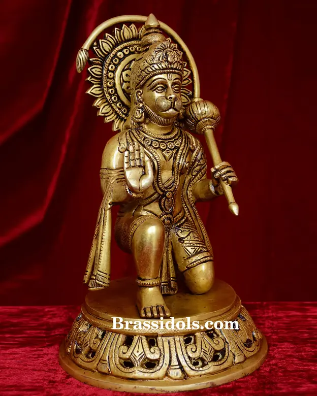 Sitting Hanuman with Gol Base - image 2