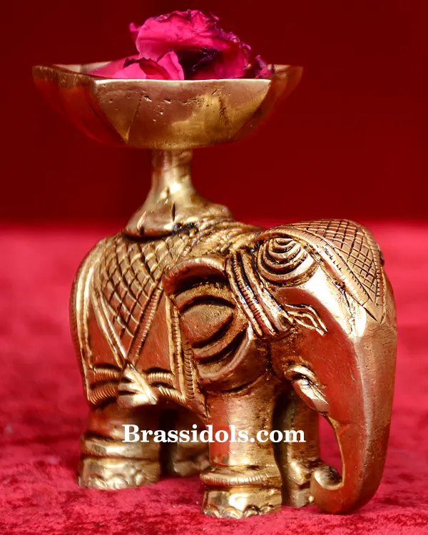 Designed Elephant with Deepak - image 1