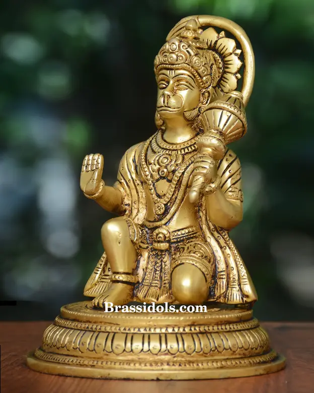 Sitting Hanuman with Gol Base - image 2