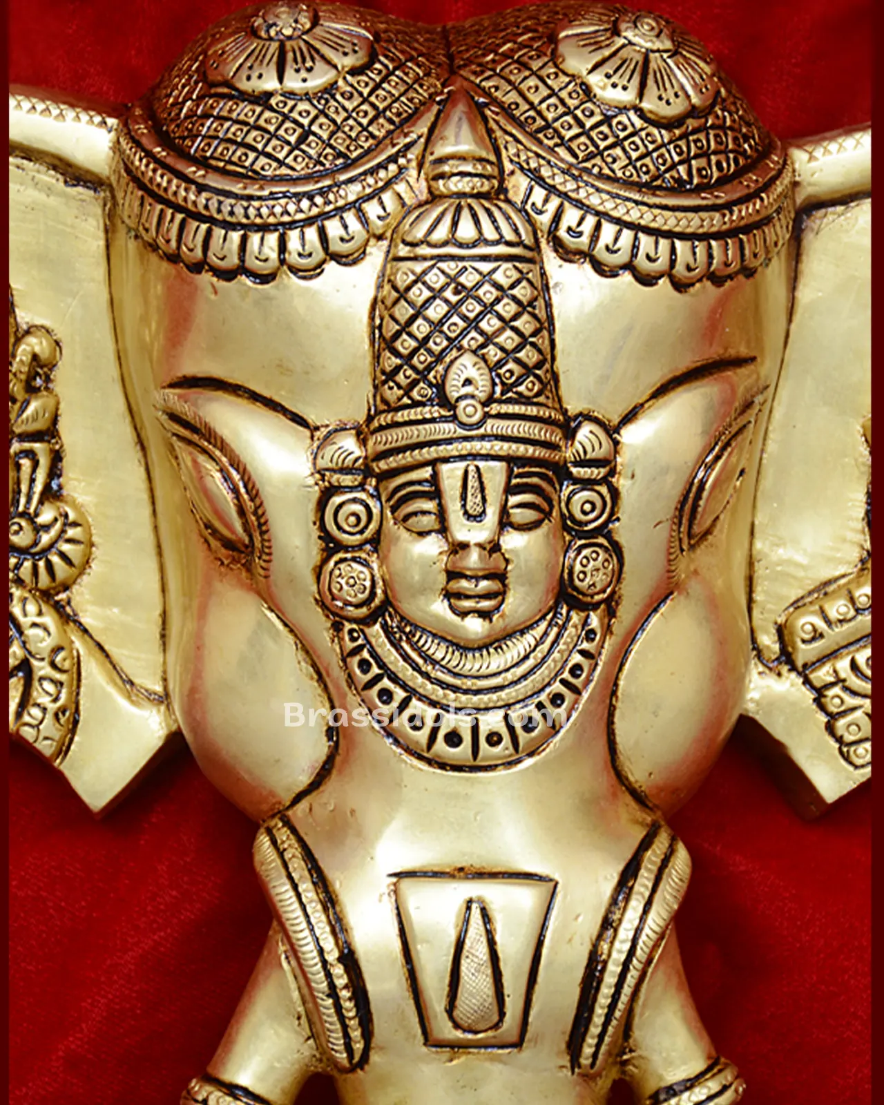 Ganesh Head with Balaji & Devi - image 2