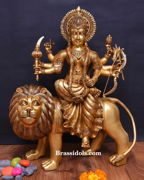Brass Durga (24 Inch) - image 1