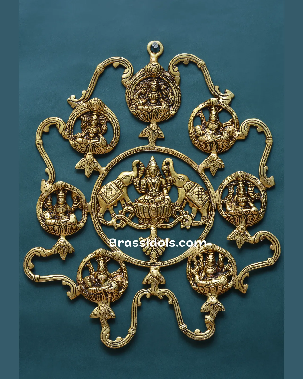 Brass Round Ast Laxmi - image 1