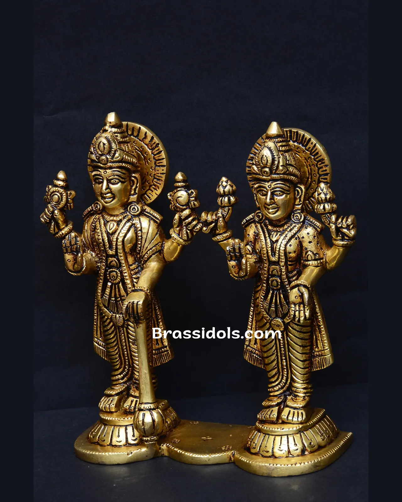 Standing Laxmi Vishnu Brass - image 2