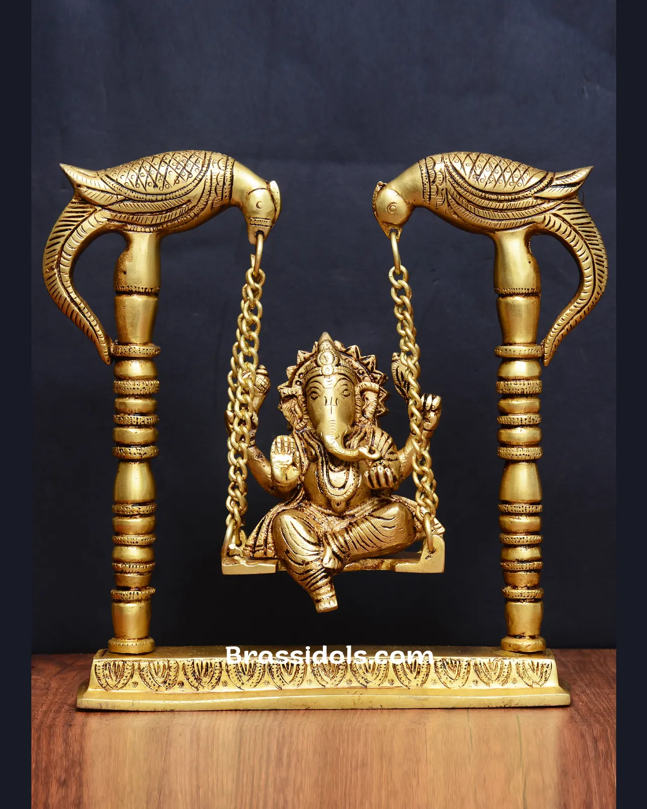 Swing with Boat Ganesh with peacock - image 1